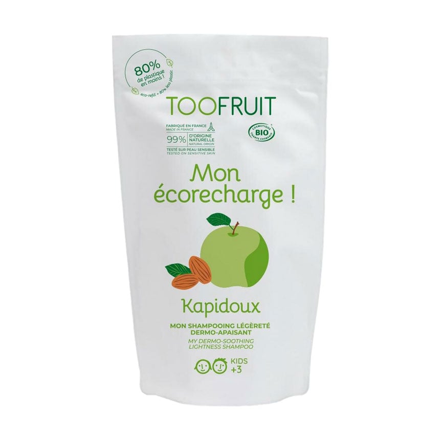 Дитячий кондиціонер для волосся TOOFRUIT My Conditioner Nourishing And Detangling Balm Яблуко-Мигдаль, від 3 років, 400 мл (дойпак)